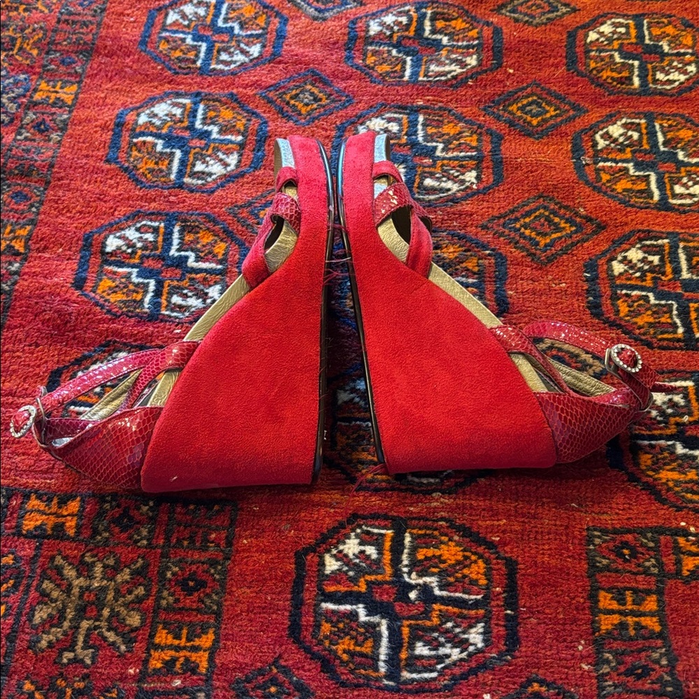Red Platform Sandals - Picture 4 of 13
